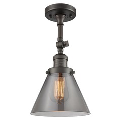 Large Cone Oil Rubbed Bronze Semi-Flush Mount by Innovations Lighting