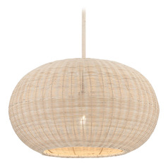 Modjeska Pendant in Coal & Natura Rattan by Minka Lavery