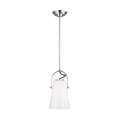 Lauren Ralph Lauren 11.38-Inch Tall Hazel Polished Nickel Pendant by Visual Comfort Studio