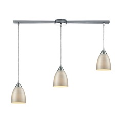 Merida Polished Chrome Multi-Light Pendant with Bowl / Dome Shade
