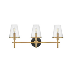Marten 3-Light Bath Light in Brass & Black by Hinkley Lighting