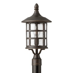 Seeded Glass Post Light Oil Rubbed Bronze by Hinkley Lighting