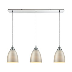 Merida Polished Chrome Multi-Light Pendant with Bowl / Dome Shade