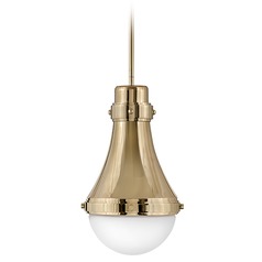 Oliver Small Pendant in Bright Brass by Hinkley Lighting