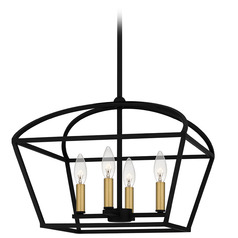 Concho Bay 16-Inch Pendant in Matte Black by Quoizel Lighting