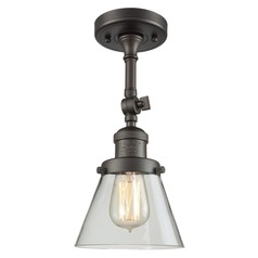 Small Cone Oil Rubbed Bronze Semi-Flush Mount by Innovations Lighting