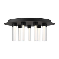 Sean Lavin Kola 22-Inch 277V LED Flush Mount in Black by Visual Comfort Modern