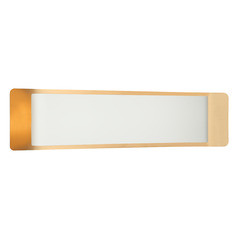 Kumilo White & Aged Gold Brass LED Vertical Bathroom Light by Matteo Lighting