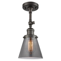 Small Cone Oil Rubbed Bronze Semi-Flush Mount by Innovations Lighting