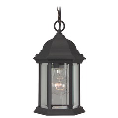 Hex Style Matte Black Outdoor Hanging Light by Craftmade Lighting