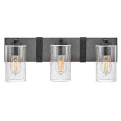 Sawyer 3-Light Vanity Light in Aged Zinc & Black by Hinkley Lighting