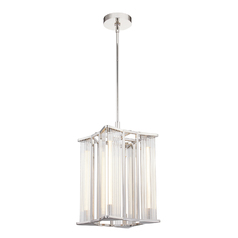 Alora Lighting Sabre Polished Nickel LED Pendant Light with Triangle Shade