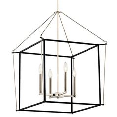 Eisley 4-Light Pendant in Polished Nickel & Black by Kichler Lighting