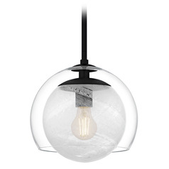 Quoizel Lighting Eslinger Matte Black Mini-Pendant Light with Globe Shade