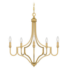 Mabel 26.25-Inch Chandelier in Light Gold by Quoizel Lighting
