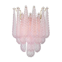 Ollie 2-Light Wall Sconce in Aged Brass & Blush by Crystorama Lighting