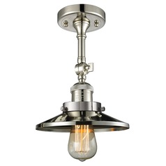 Railroad Polished Nickel Semi-Flush Mount by Innovations Lighting