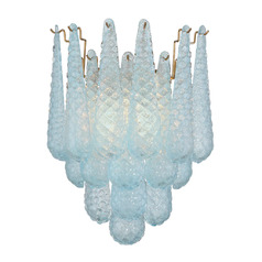 Ollie 2-Light Wall Sconce in Aged Brass & Blue by Crystorama Lighting