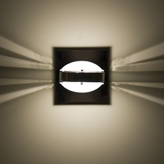 Besa Lighting Optos Frosted Glass Chrome LED Sconce