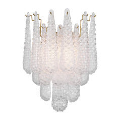 Ollie 2-Light Wall Sconce in Aged Brass & Clear by Crystorama Lighting