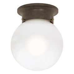 6-Inch Globe Flush Mount in Old Bronze by Nuvo Lighting