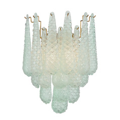 Ollie 2-Light Wall Sconce in Aged Brass & Green by Crystorama Lighting