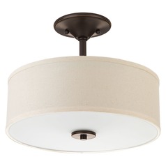 Inspire Antique Bronze Semi-Flush Mount by Progress Lighting