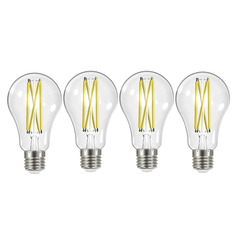 12.5W A19 3000K Clear LED Bulbs 4-Pack by Satco Lighting