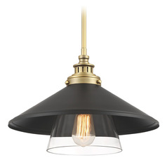 Segan Coal & Soft Brass Pendant by Minka Lavery