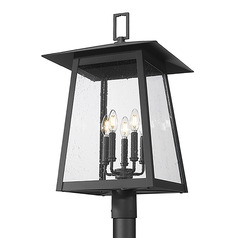Z-Lite Rainer Black Post Light