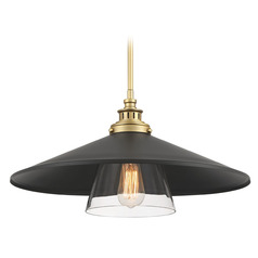 Segan Coal & Soft Brass Pendant by Minka Lavery