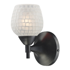 Elk Lighting Art Glass Sconce Wall Light in Dark Rust Finish