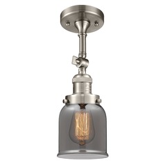 Small Bell Brushed Satin Nickel Semi-Flush Mount by Innovations Lighting