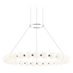 Sean Lavin Orbet 30-Inch LED Chandelier in Polished Nickel by Visual Comfort Modern