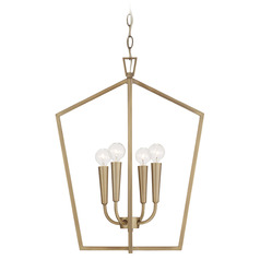 Holden 4-Light Pendant in Aged Brass by Capital Lighting