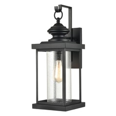 Elk Lighting Minersville Matte Black Outdoor Wall Light