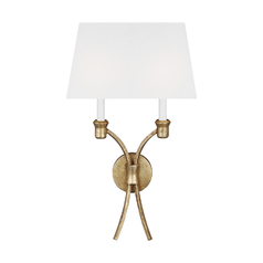Chapman & Meyers Westerly Antique Gild Double Sconce by Visual Comfort Studio