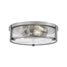 Lowell 3-Light Antique Nickel Flush Mount by Hinkley Lighting