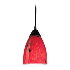 Modern Mini-Pendant Light with Art Glass