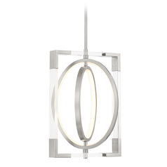 Double Take 17.50-Inch LED Pendant in Brushed Nickel by George Kovacs