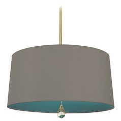 Williamsburg Custis Modern Brass Pendant by Robert Abbey