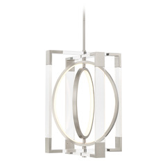 Double Take 21.50-Inch LED Pendant in Brushed Nickel by George Kovacs