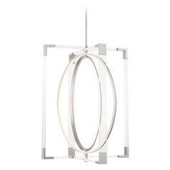 Double Take 31.50-Inch LED Pendant in Brushed Nickel by George Kovacs