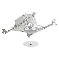 Recesso Lighting 4-Inch Recessed Light Kit with White Pinhole Trim