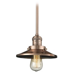 Railroad Antique Copper Mini Pendant by Innovations Lighting