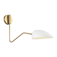 ED Ellen-DeGeneres Jane 24.13-Inch White & Brass Sconce by Visual Comfort Studio