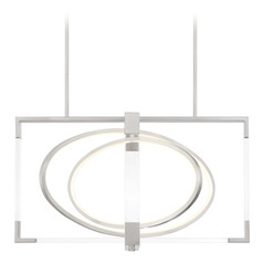 Double Take 32-Inch LED Linear Pendant in Brushed Nickel by George Kovacs