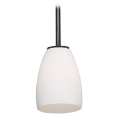 Modern Mini Pendant with White Glass by Access Lighting
