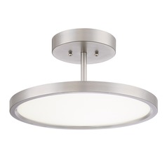 Beltway LED Semi-Flush Mount in Brushed Nickel by Quoizel Lighting