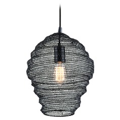 Wabi Sabi Black Pendant by Troy Lighting